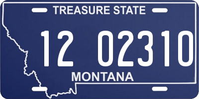 MT license plate 120231O