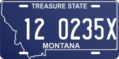 MT license plate 120235X