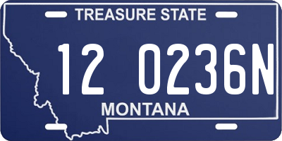 MT license plate 120236N