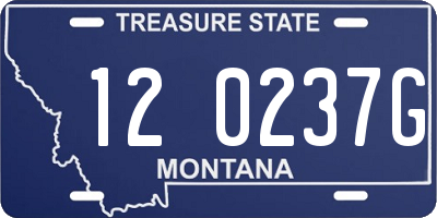 MT license plate 120237G