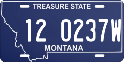 MT license plate 120237W