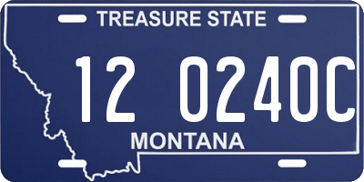 MT license plate 120240C