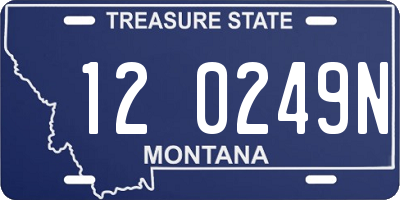 MT license plate 120249N