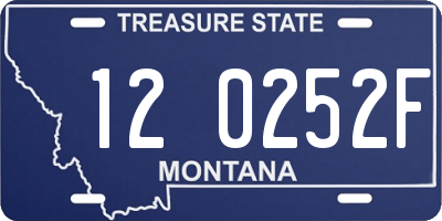 MT license plate 120252F
