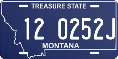 MT license plate 120252J