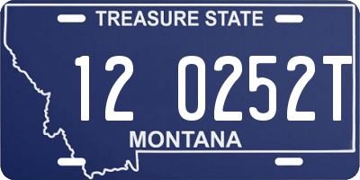 MT license plate 120252T