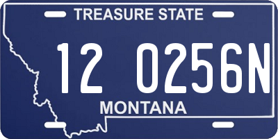 MT license plate 120256N