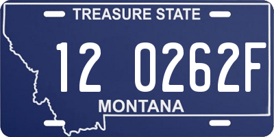 MT license plate 120262F