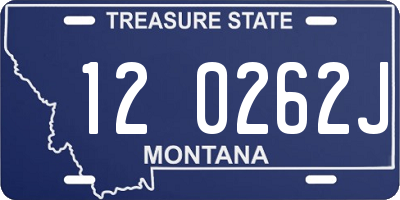 MT license plate 120262J