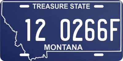 MT license plate 120266F