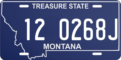 MT license plate 120268J
