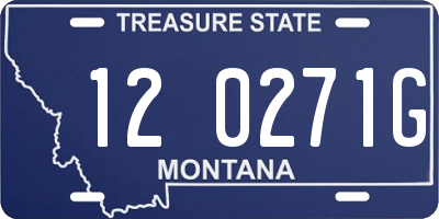 MT license plate 120271G