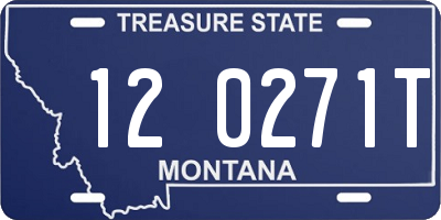 MT license plate 120271T