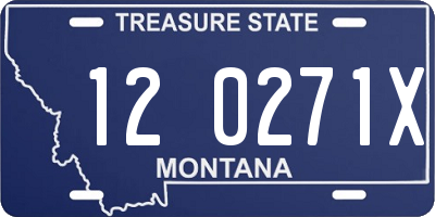 MT license plate 120271X