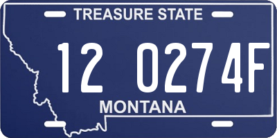 MT license plate 120274F