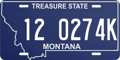 MT license plate 120274K