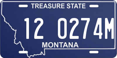 MT license plate 120274M