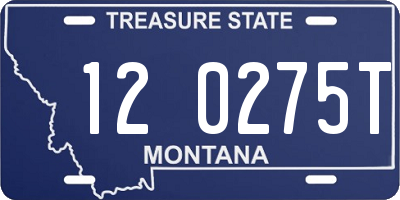 MT license plate 120275T