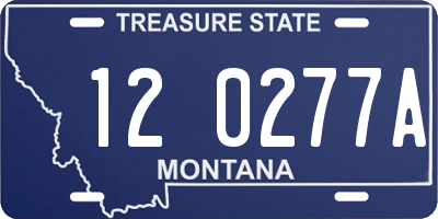 MT license plate 120277A