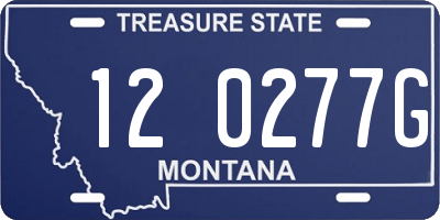 MT license plate 120277G