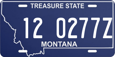 MT license plate 120277Z