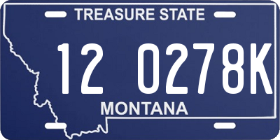 MT license plate 120278K