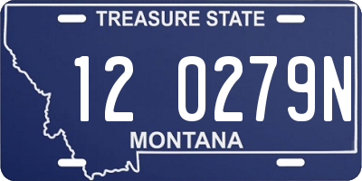 MT license plate 120279N