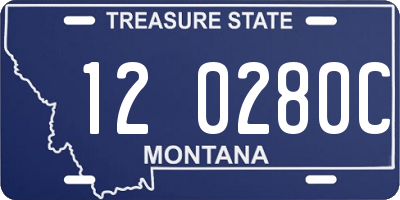 MT license plate 120280C
