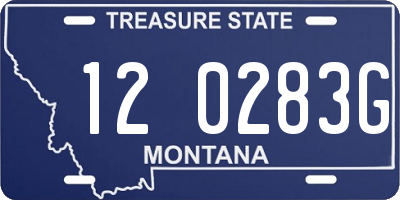 MT license plate 120283G