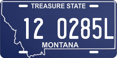 MT license plate 120285L