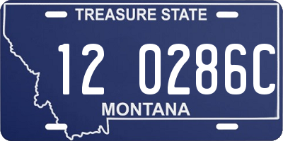 MT license plate 120286C