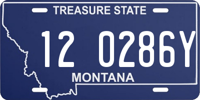 MT license plate 120286Y
