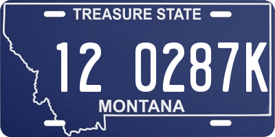 MT license plate 120287K