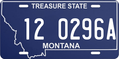 MT license plate 120296A