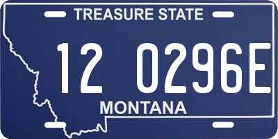 MT license plate 120296E