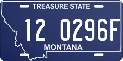 MT license plate 120296F