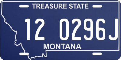 MT license plate 120296J