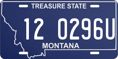 MT license plate 120296U