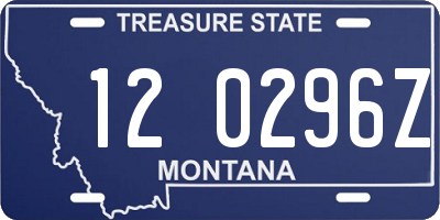 MT license plate 120296Z