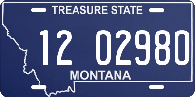 MT license plate 120298O