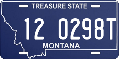MT license plate 120298T