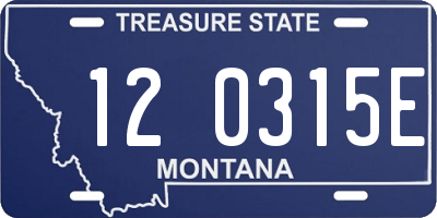 MT license plate 120315E