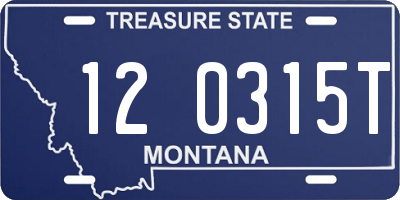 MT license plate 120315T