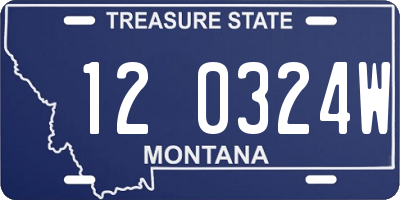 MT license plate 120324W