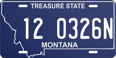 MT license plate 120326N