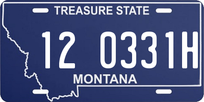 MT license plate 120331H