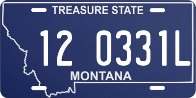 MT license plate 120331L