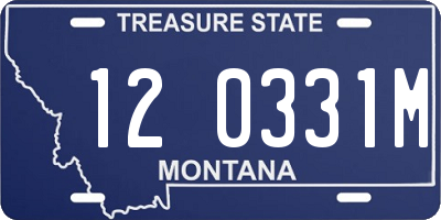 MT license plate 120331M