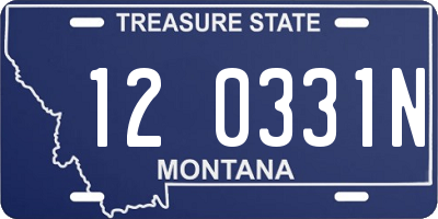 MT license plate 120331N