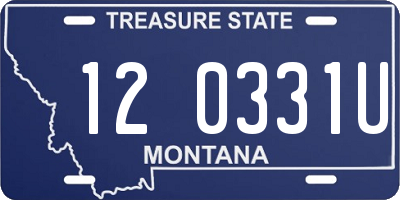 MT license plate 120331U